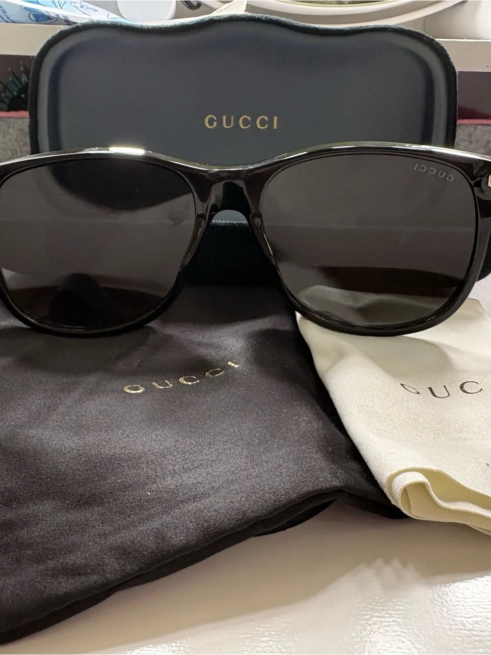 NEW Gucci Men's Black Sunglasses
